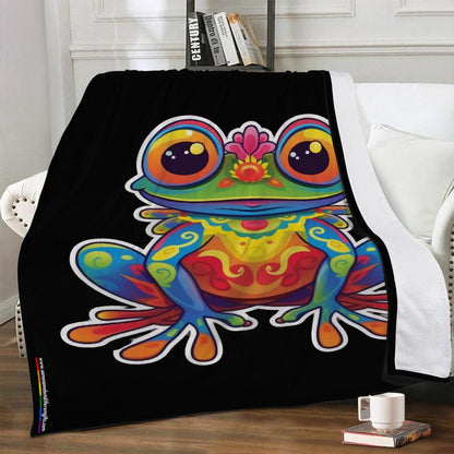 LGBTQIA+ Queer Pride Peace Frog Blanket