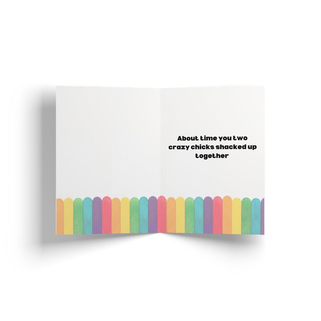 Greeting Card - Crazy Chicks Wedding Day Card - LGBTQIA+ Queer