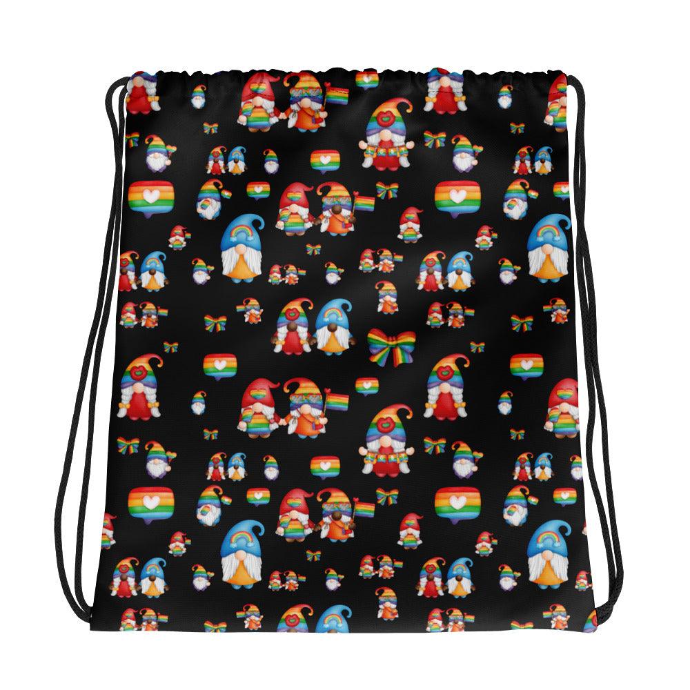 Drawstring Bags - Gnome Couples Pride Drawstring Bag