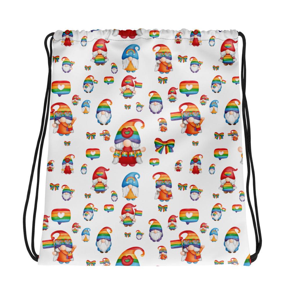 Drawstring Bags - Gnome Pride Drawstring Bag