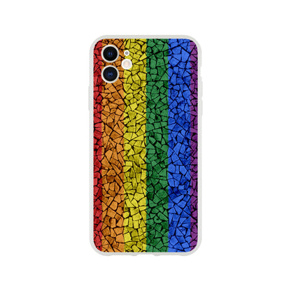 Mobile Phone Case - Pride Crackle Flexi Phone Case