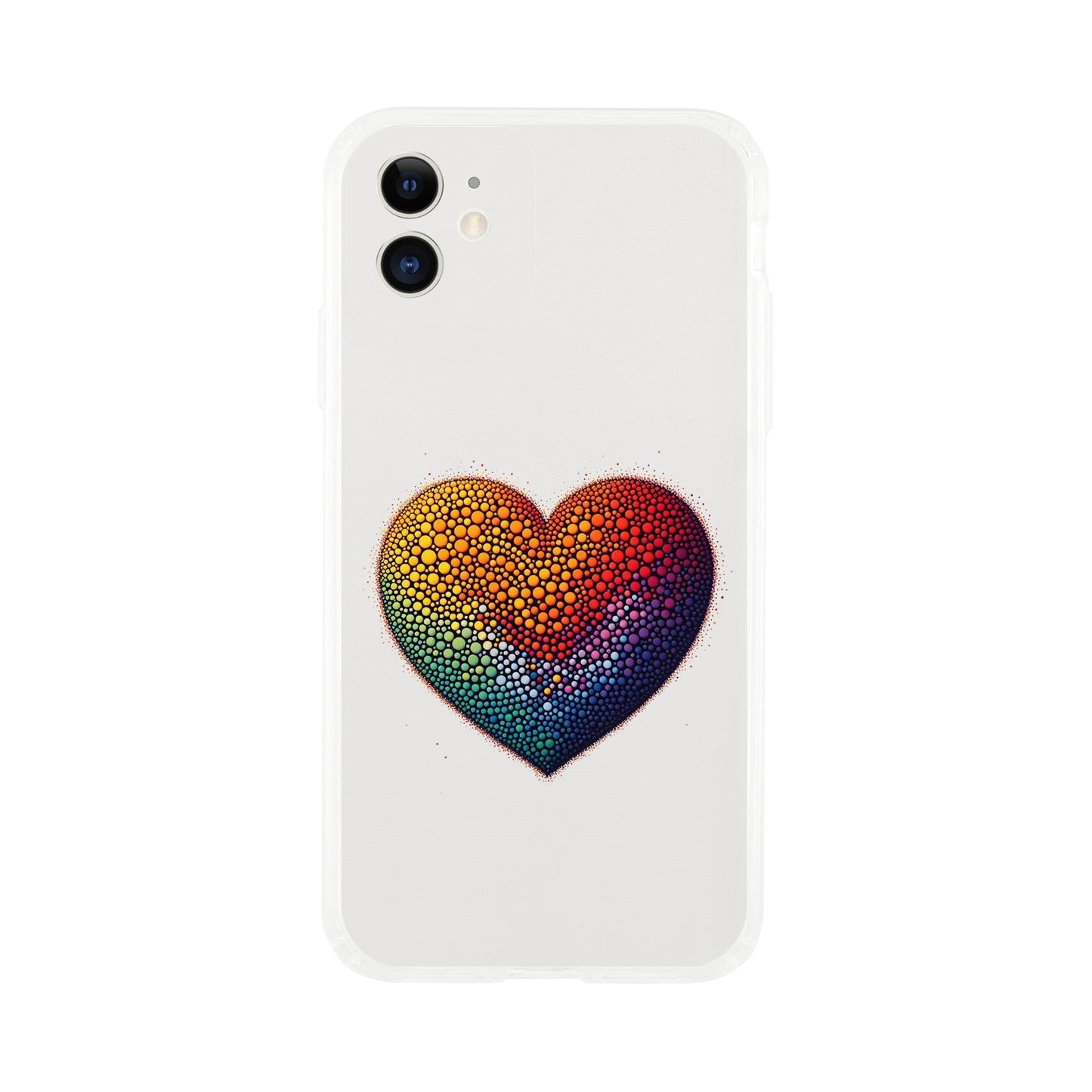 Mobile Phone Case - Heart Drops - IPhone Case - Samsung Case - Clear - Flexi - Bio - LGBTQIA+ Mobile Phone Cases