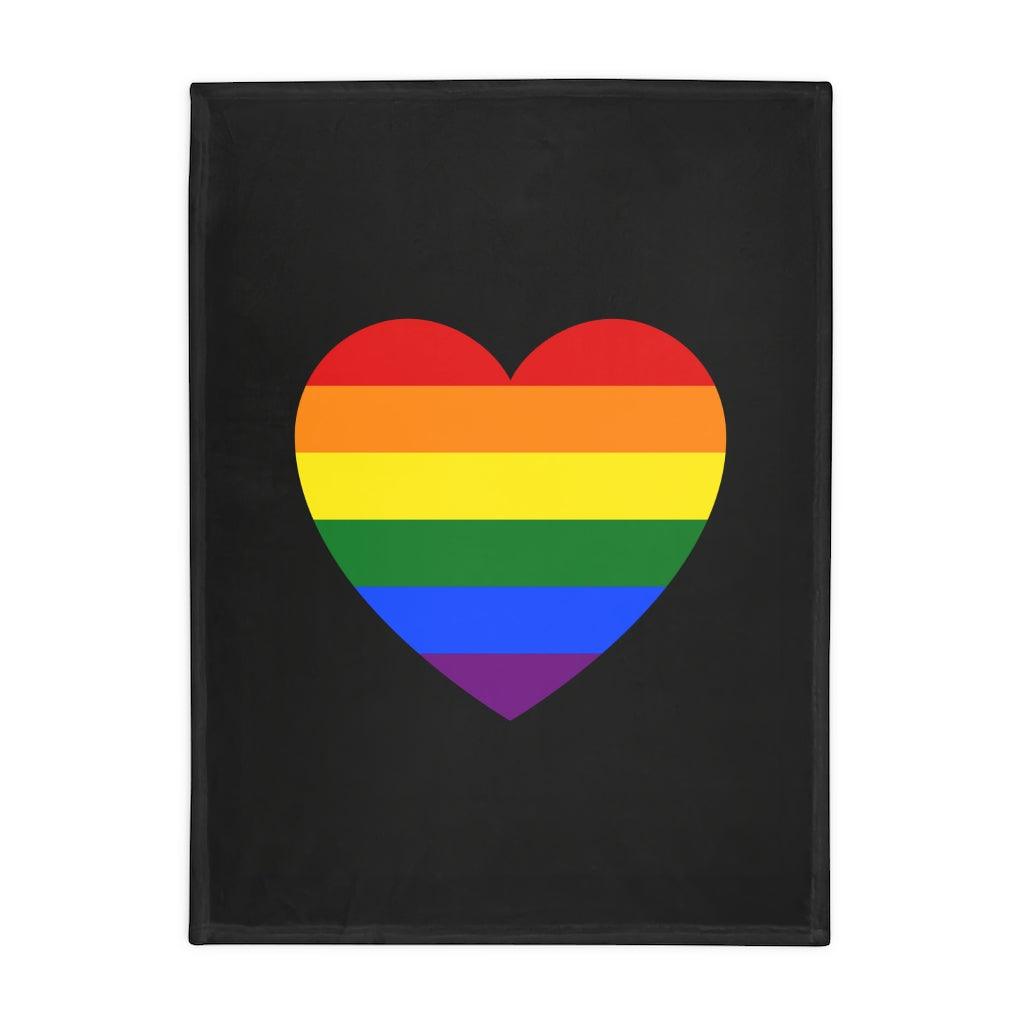 Throw Blanket - Pride Heart - Fleece Throw Blanket