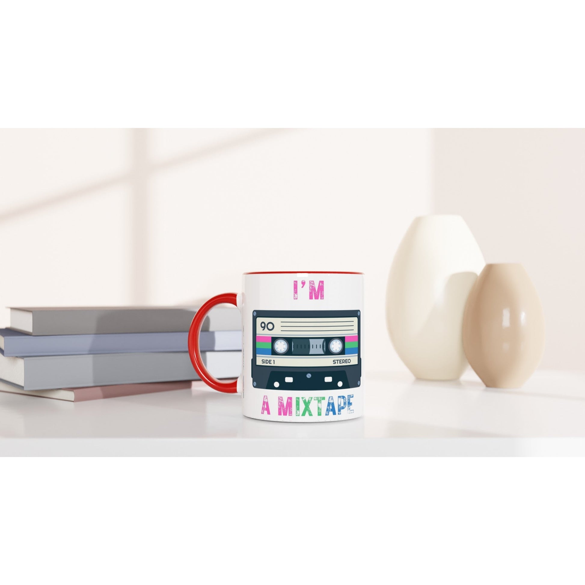 Mug - Mixtape Polysexual Pride 11oz Ceramic Mug With Color Inside