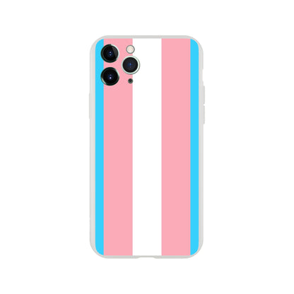 Mobile Phone Case - Trans Pride Flag Flexi Phone Case - LGBTQIA+ Queer