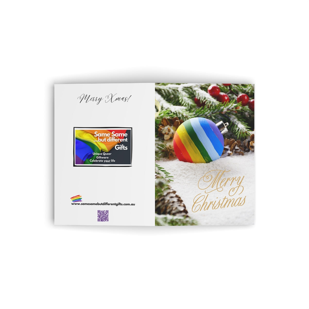 Christmas Pride Globe - LGBTQIA+ Greeting Card