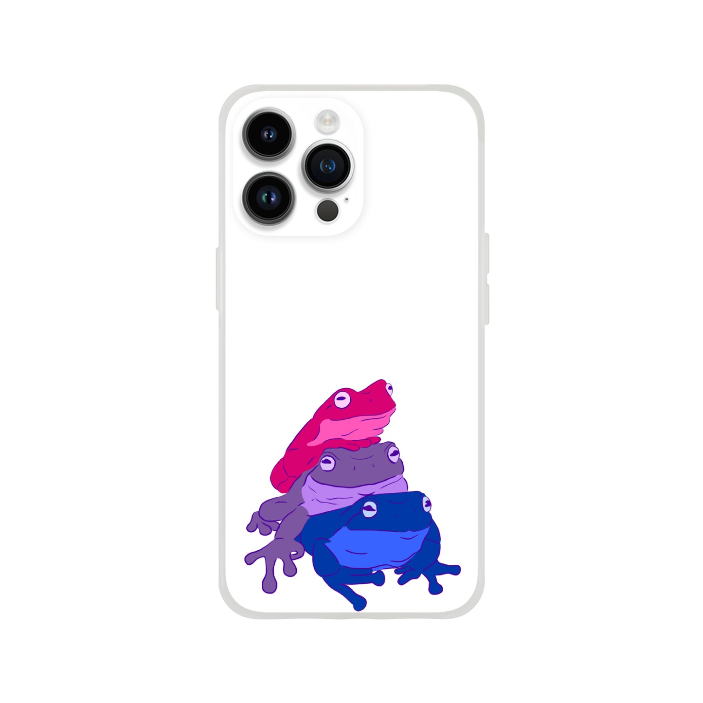 Mobile Phone Case - Bisexual Frog Stack Flexi Phone Case