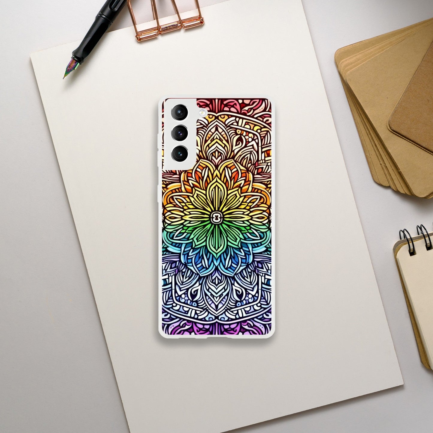 Mobile Phone Case - Stained Glass Pride Shield - IPhone Case - Samsung Case - Clear - Flexi - Bio - Slim - Tough - LGBTQIA+ Mobile Phone Cases