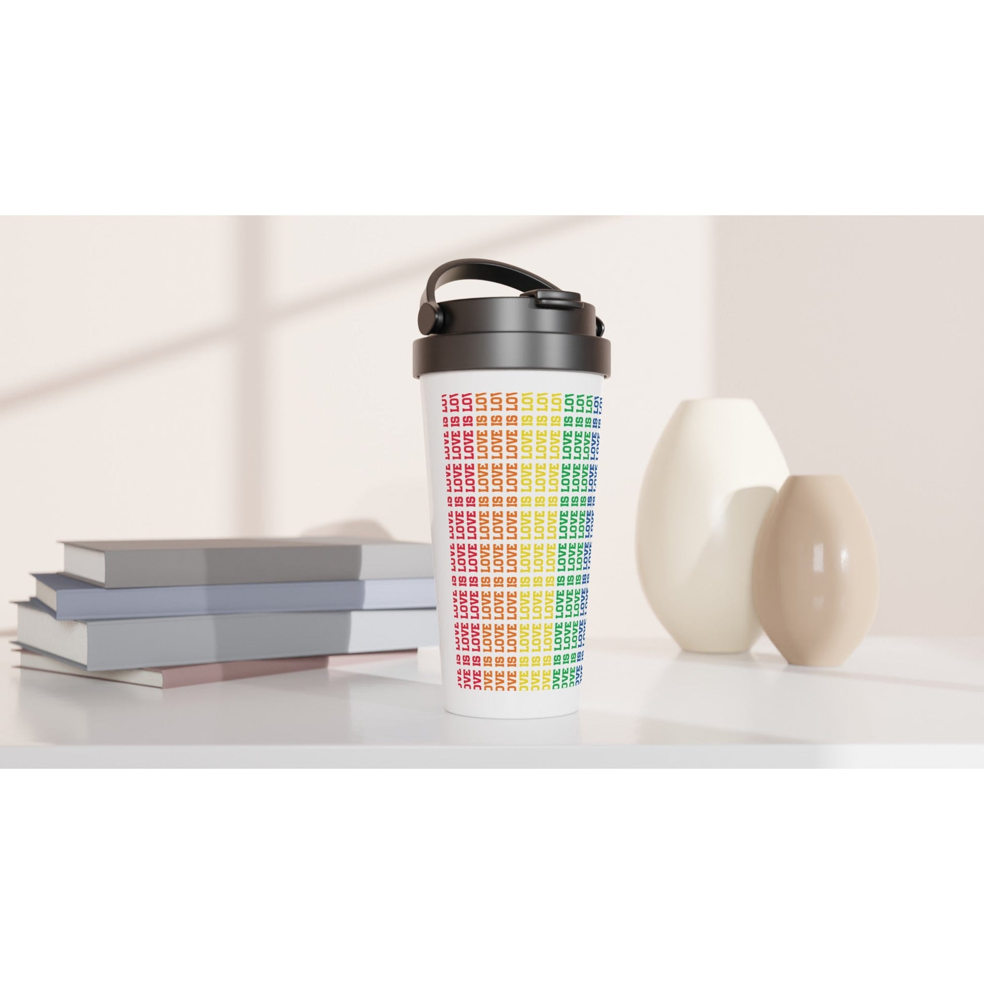 Travel Mug - Love Is 15oz Stainless Steel Travel Mug