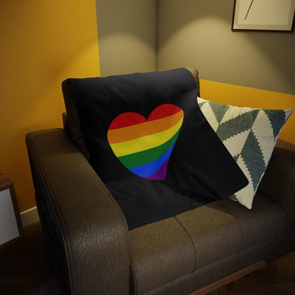 Throw Blanket - Pride Heart - Fleece Throw Blanket