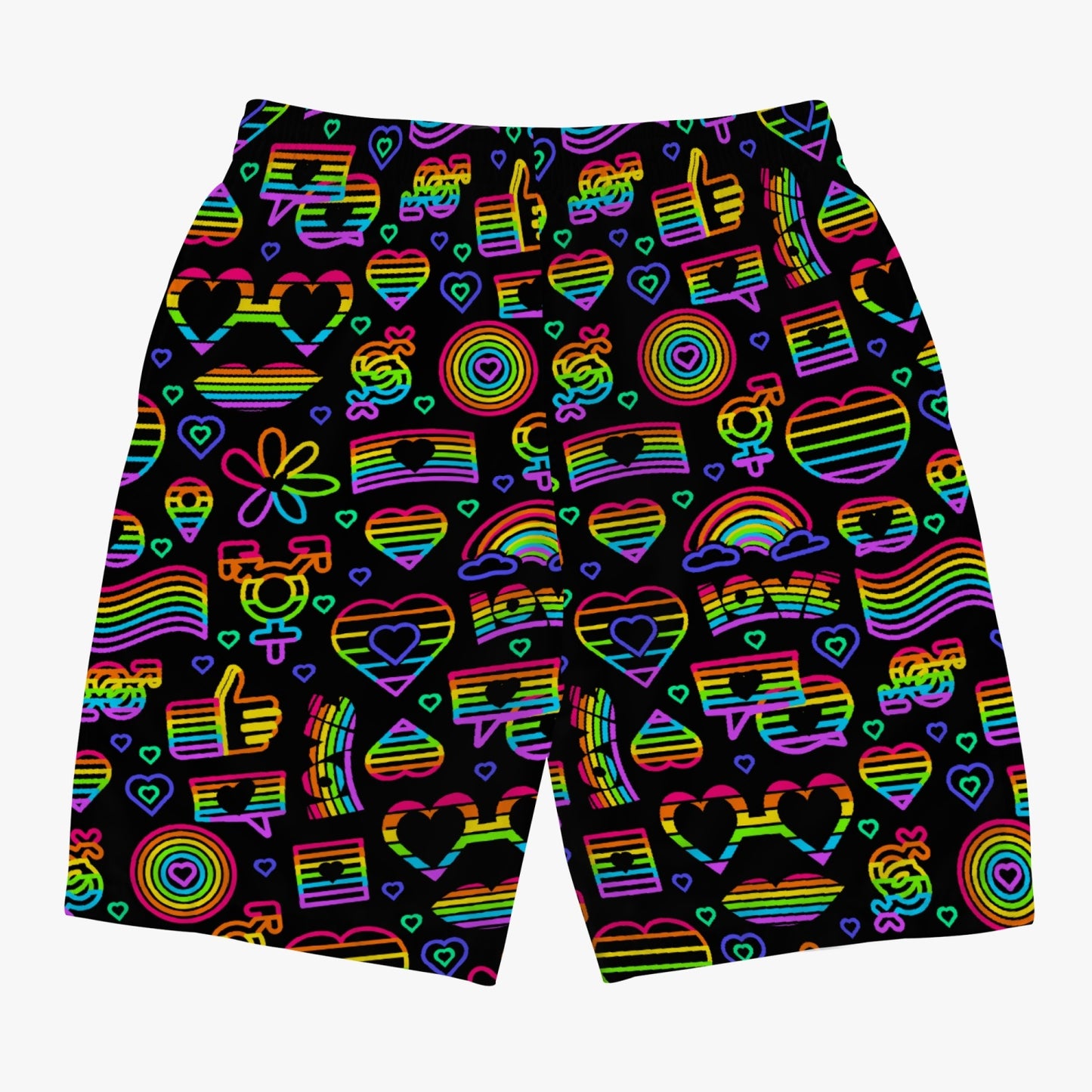 LGBTQIA+ Queer Neon Pride Pants Boardshorts