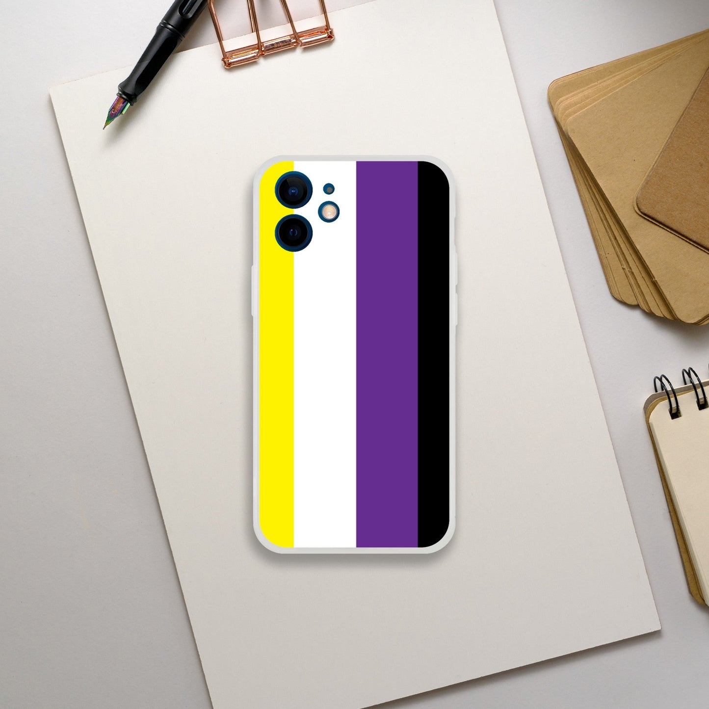 Mobile Phone Case - Non-Binary Flag Flexi Phone Case - LGBTQIA+ Queer