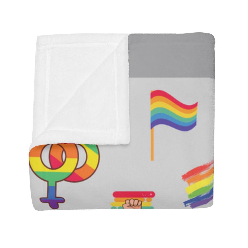 Throw Blanket - Symbols Pride Fleece Throw Blanket