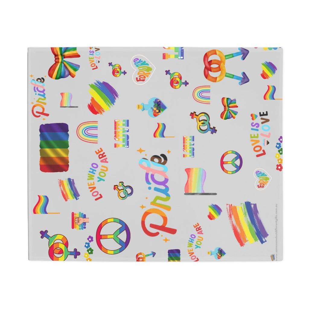 Throw Blanket - Symbols Pride Fleece Throw Blanket