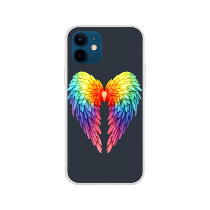 Mobile Phone Case - Get Your Rainbow Pride Wings Flexi Phone Case - LGBTQIA+ Queer