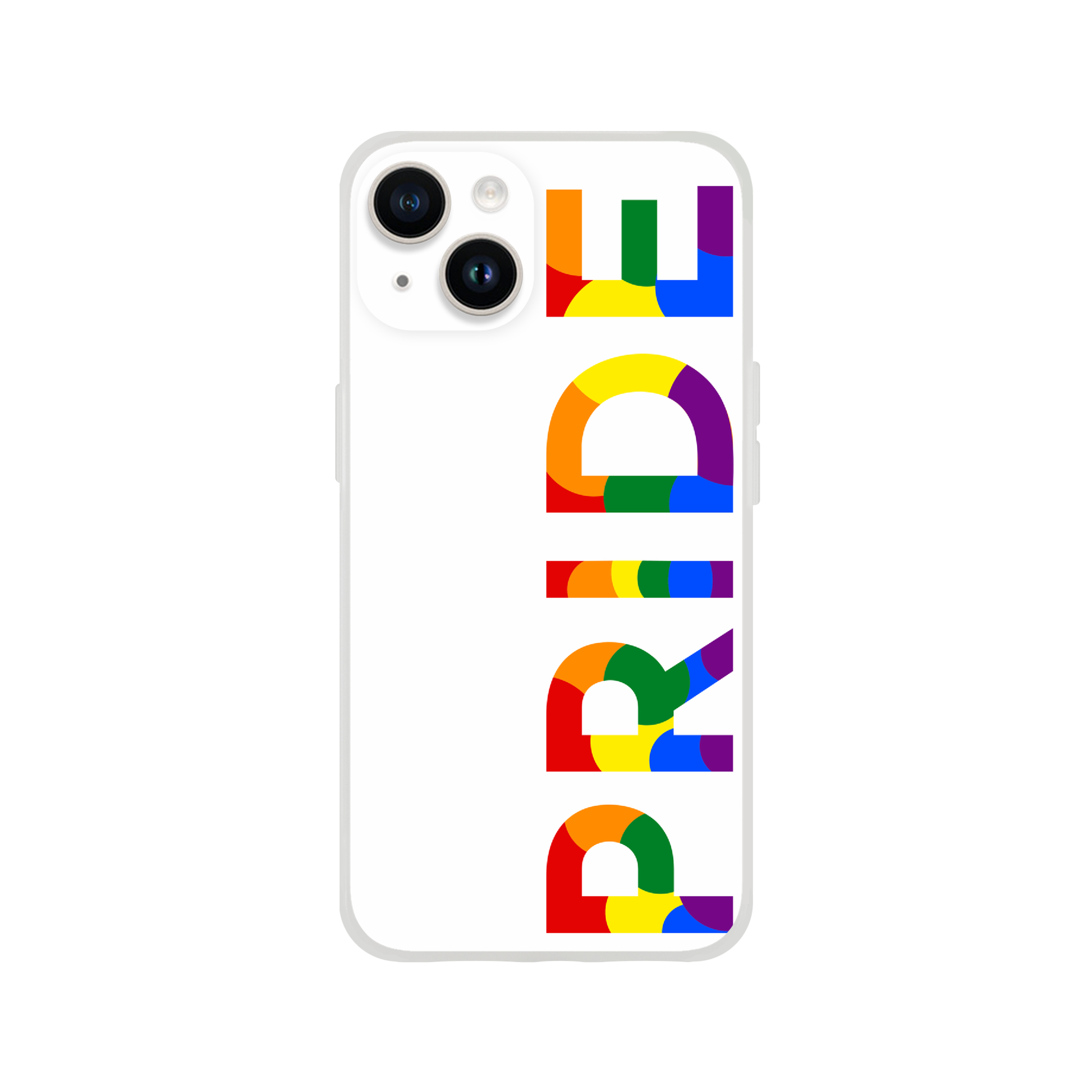 Mobile Phone Cases - Pride Side White Flexi Phone Case