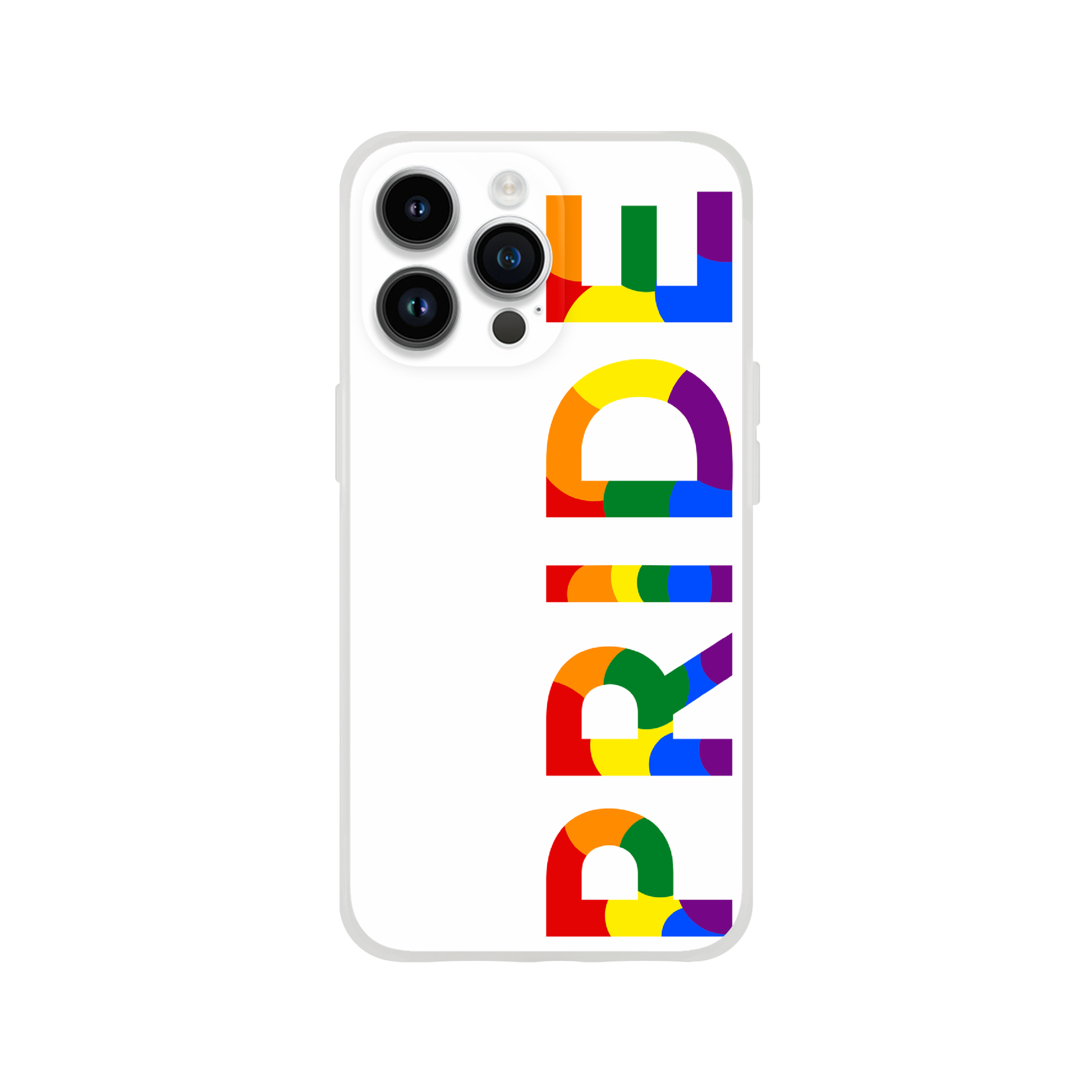 Mobile Phone Cases - Pride Side White Flexi Phone Case