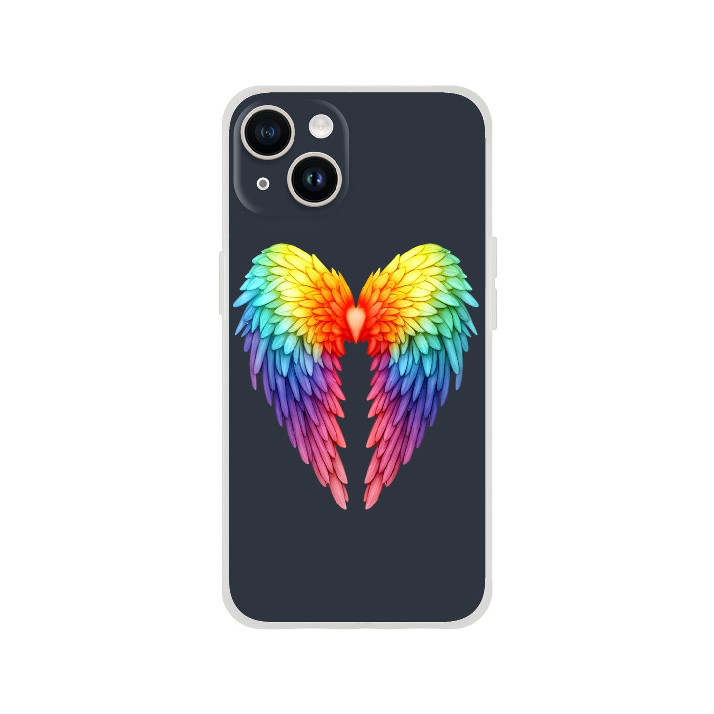 Mobile Phone Case - Get Your Rainbow Pride Wings Flexi Phone Case - LGBTQIA+ Queer