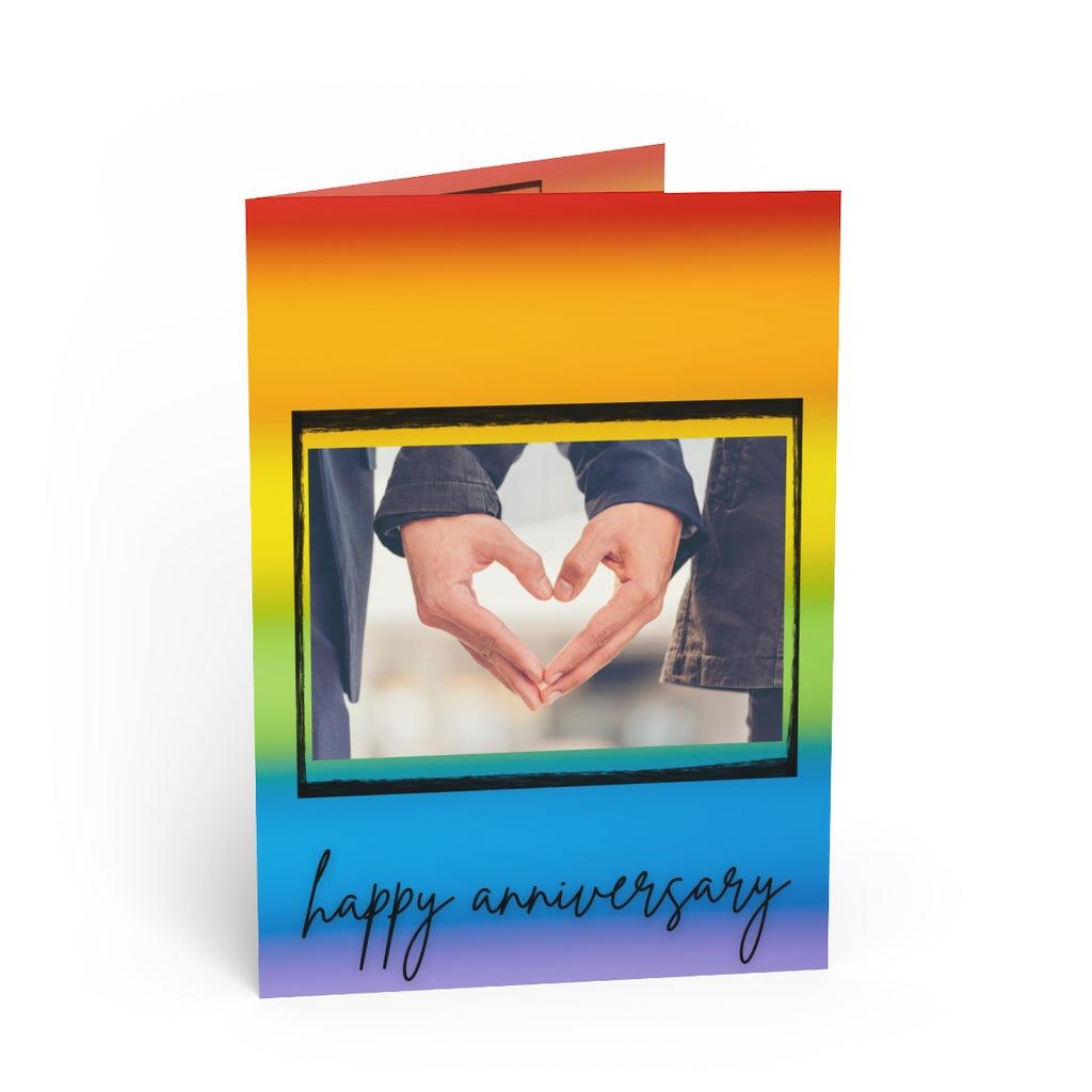 Greeting Card - Rainbow Heart Anniversary Card