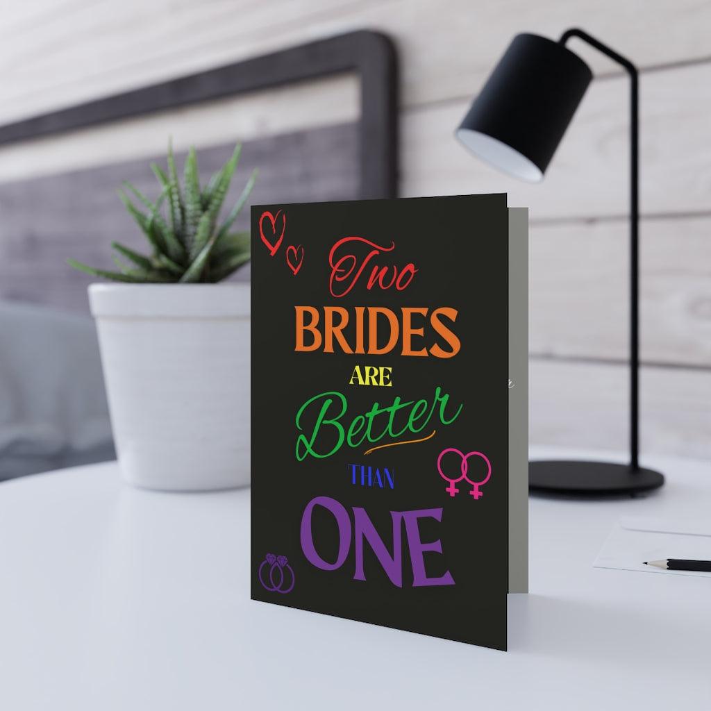 Greeting Card - Two Brides Wedding Greeting Card