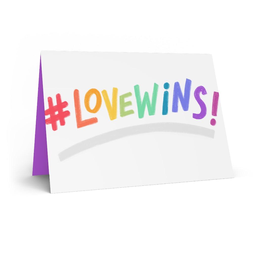 Greeting Card - Love Wins Wedding Day Greeting Card