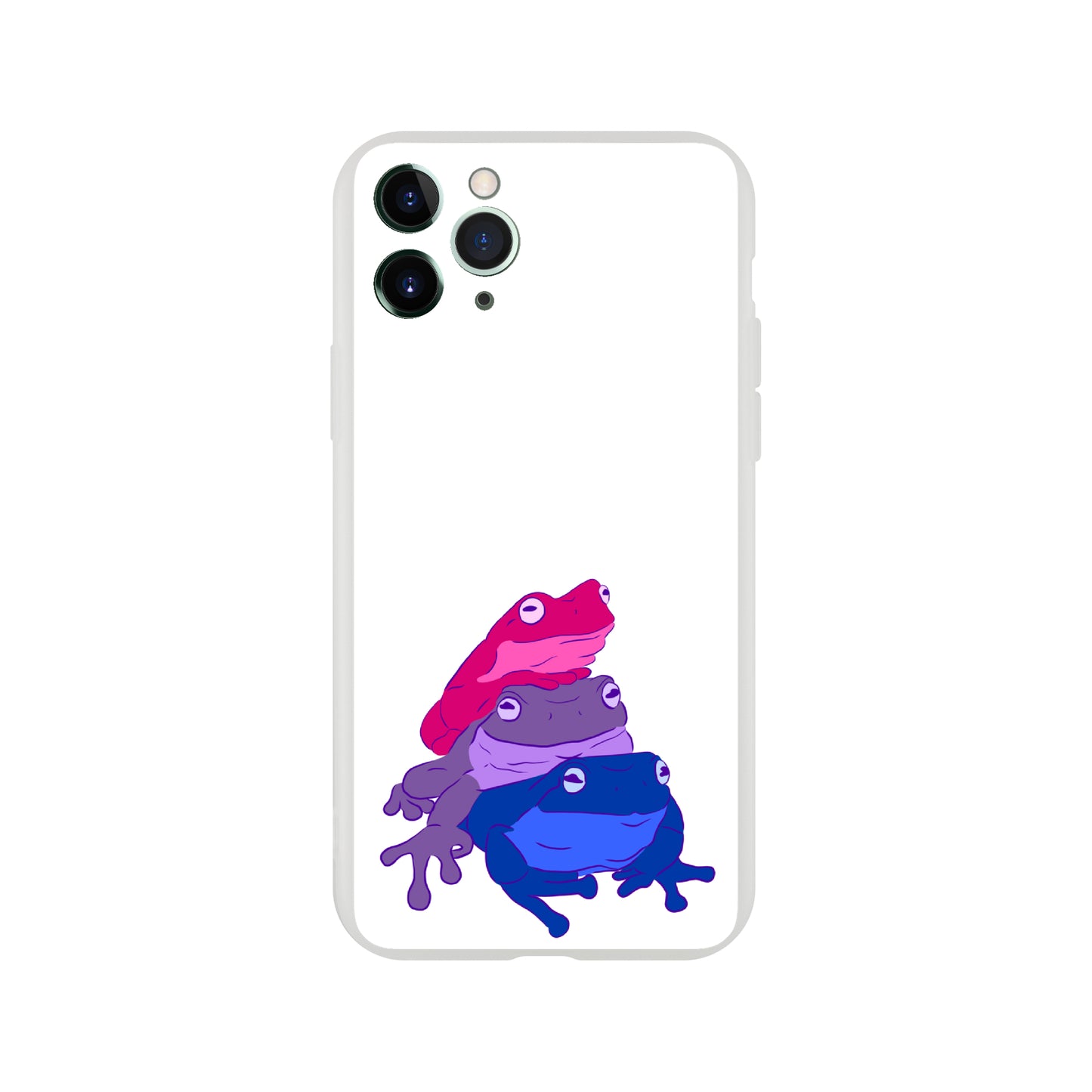 Mobile Phone Case - Bisexual Frog Stack Flexi Phone Case