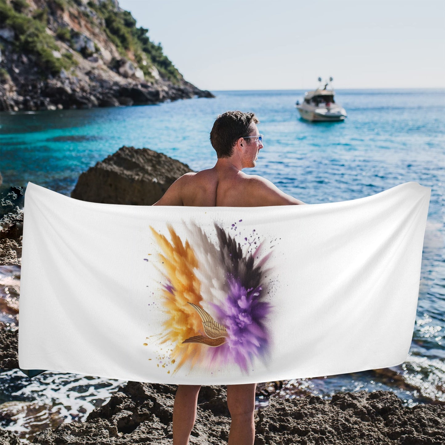 LGBTQIA+ Queer Enby Angel Beach Towel