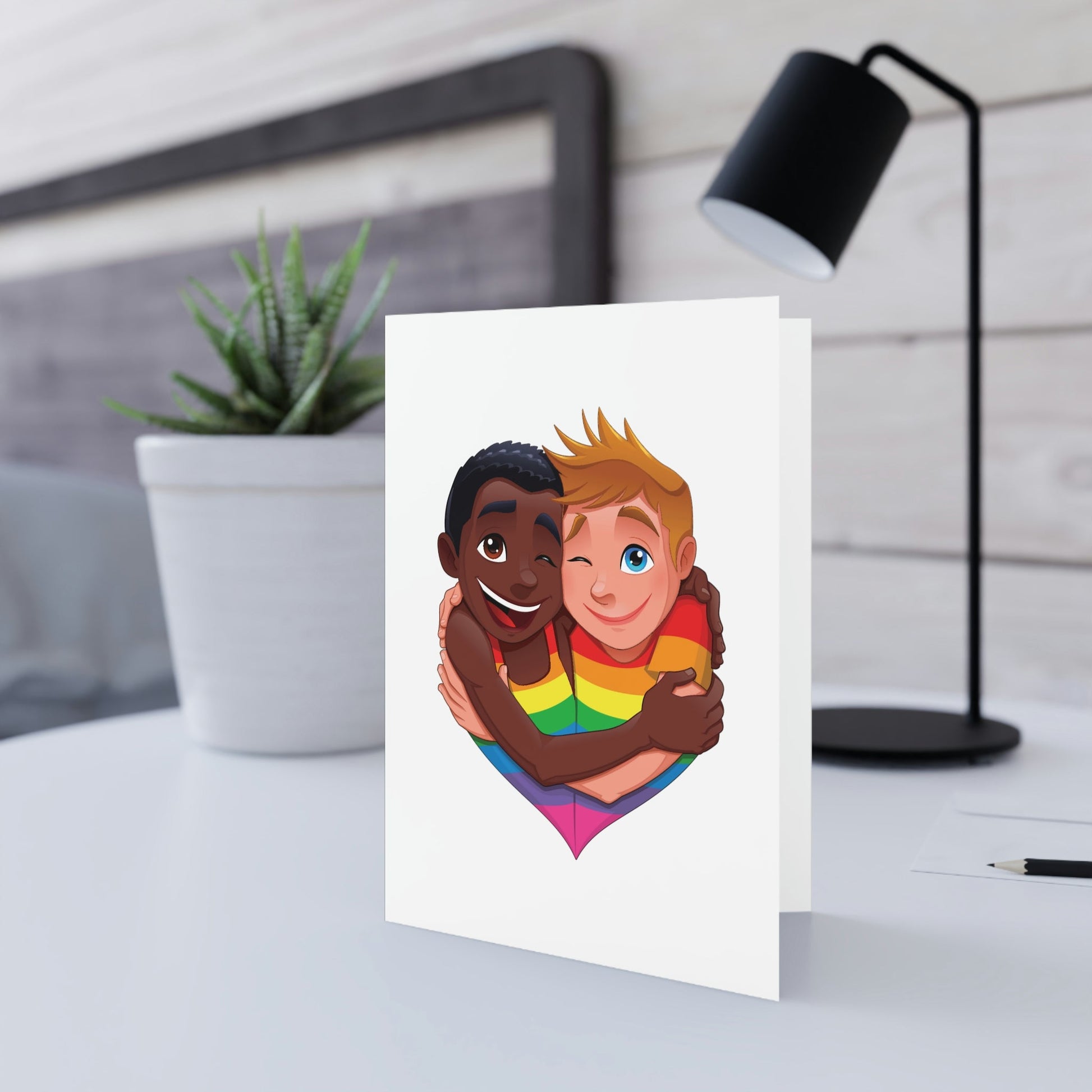 Blank Greeting Card - Little Lovers - LGBTQIA+ Queer Pride Blank Greeting Card