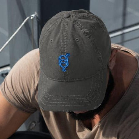 Hats - Mens Symbol Distressed Cap