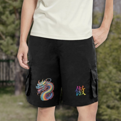 LGBTQIA+ Queer Dragon Pride Cargo Shorts