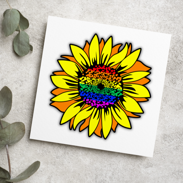 LGBTQIA+ Queer Pride Sunflowers - Wedding Invitations