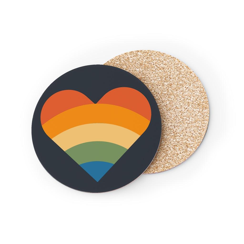 Coasters - Pride Retro Heart Coasters