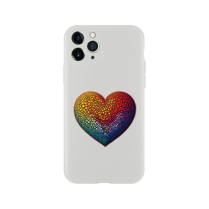 Mobile Phone Case - Heart Drops - IPhone Case - Samsung Case - Clear - Flexi - Bio - LGBTQIA+ Mobile Phone Cases