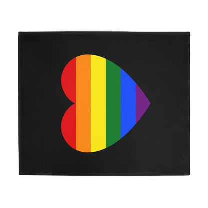 Throw Blanket - Pride Heart - Fleece Throw Blanket