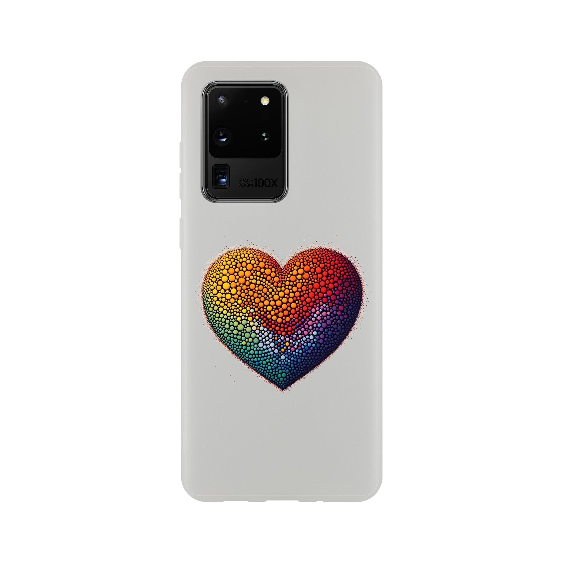 Mobile Phone Case - Heart Drops - IPhone Case - Samsung Case - Clear - Flexi - Bio - LGBTQIA+ Mobile Phone Cases