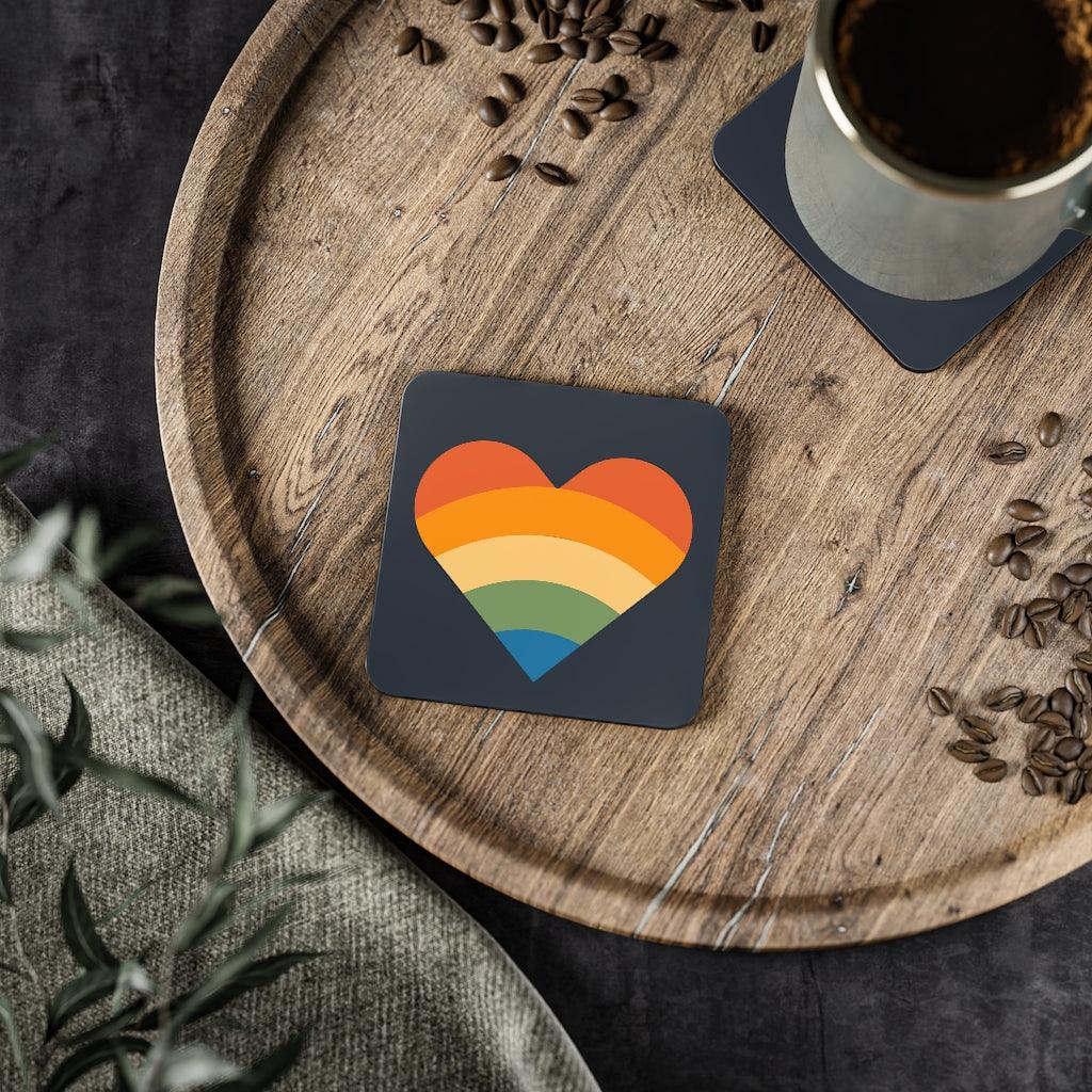 Coasters - Pride Retro Heart Coasters