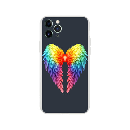 Mobile Phone Case - Get Your Rainbow Pride Wings Flexi Phone Case - LGBTQIA+ Queer