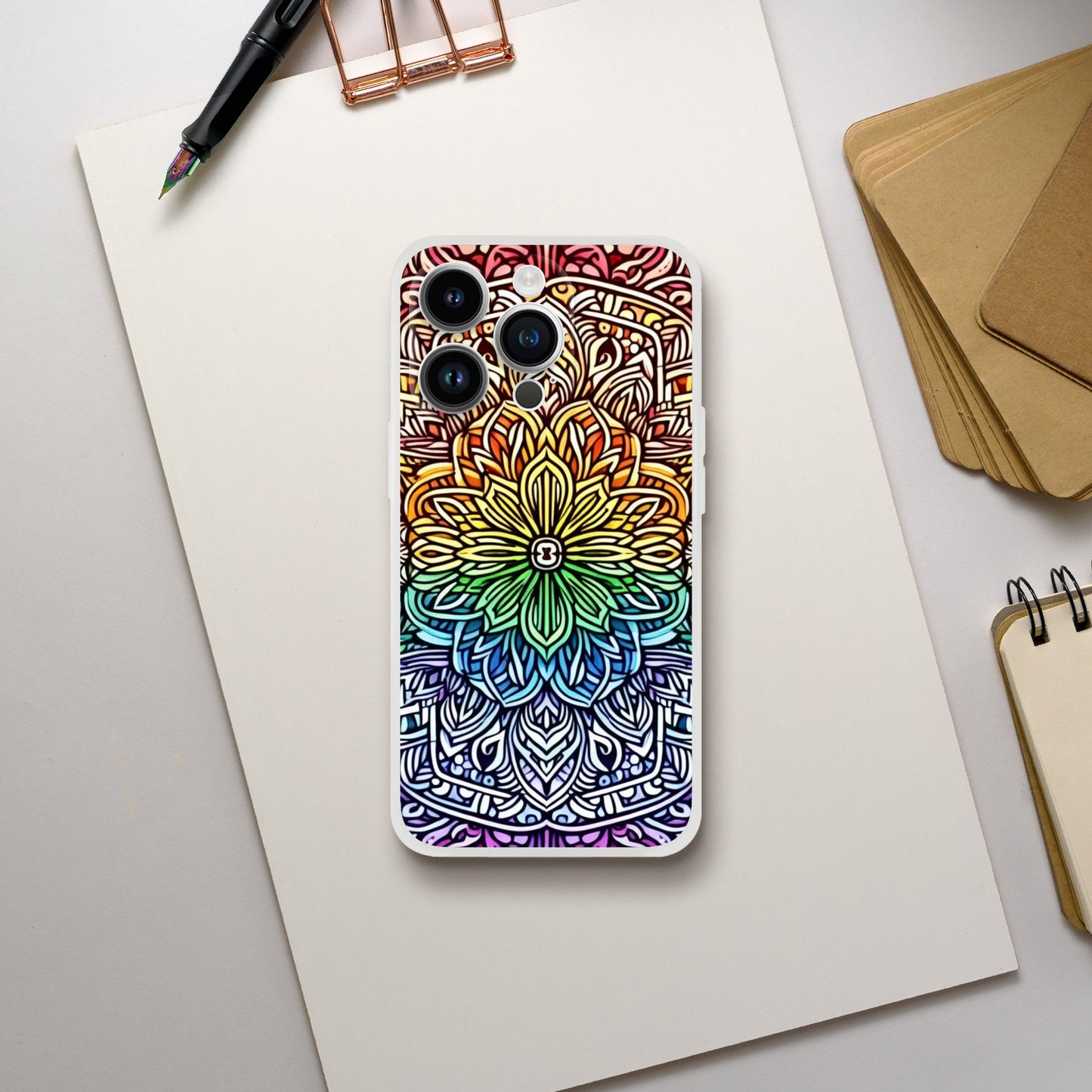 Mobile Phone Case - Stained Glass Pride Shield - IPhone Case - Samsung Case - Clear - Flexi - Bio - Slim - Tough - LGBTQIA+ Mobile Phone Cases