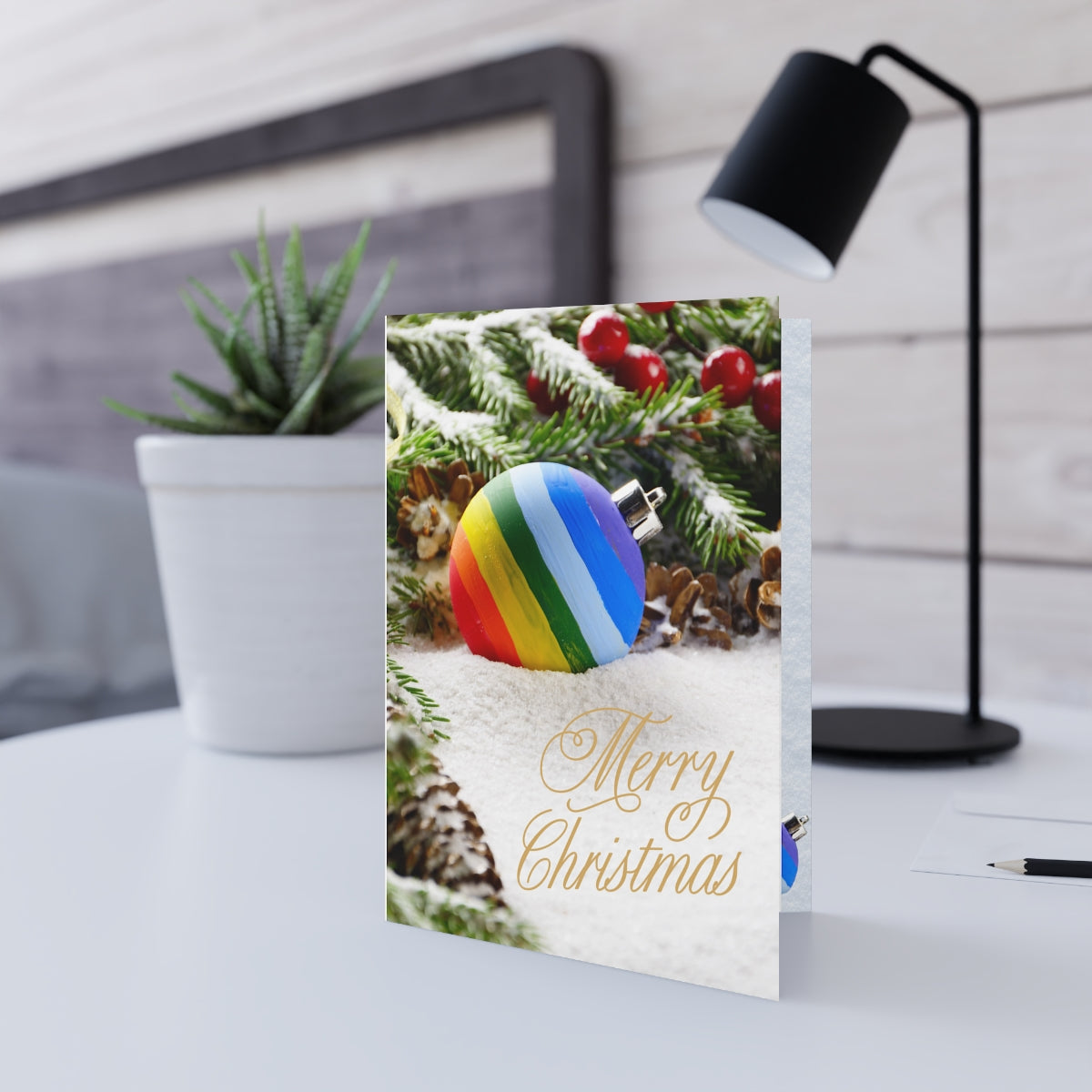 Christmas Pride Globe - LGBTQIA+ Greeting Card