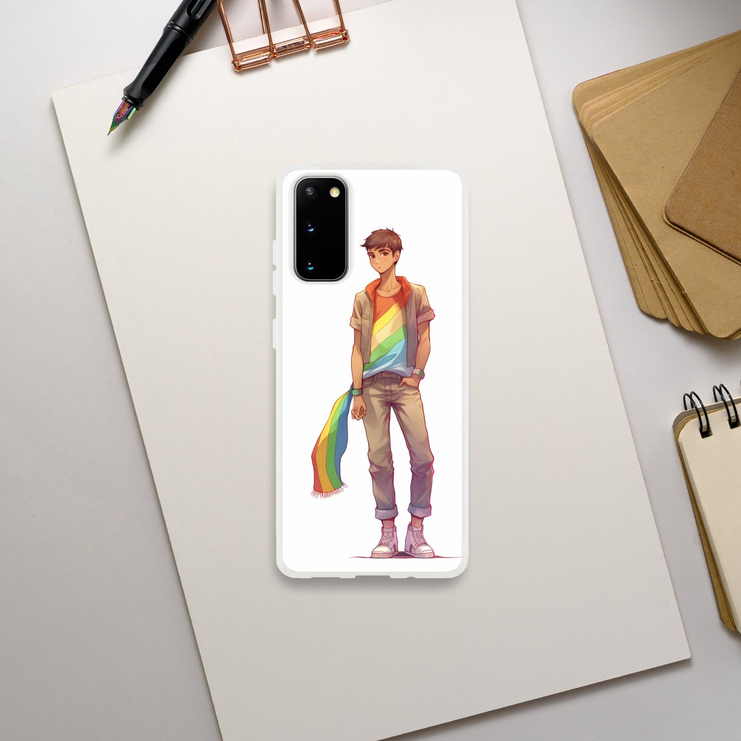 Mobile Phone Case - Heartbreak Boy Pride Flexi Phone Case - LGBTQIA+ Queer