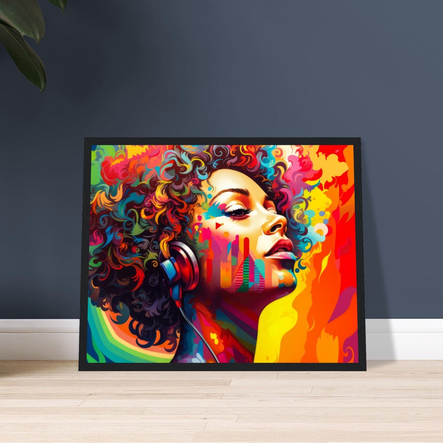 Wall Art - Rainbow Soul Beats Wall Art - Premium Matte Paper Poster - Wooden Framed Poster - Canvas