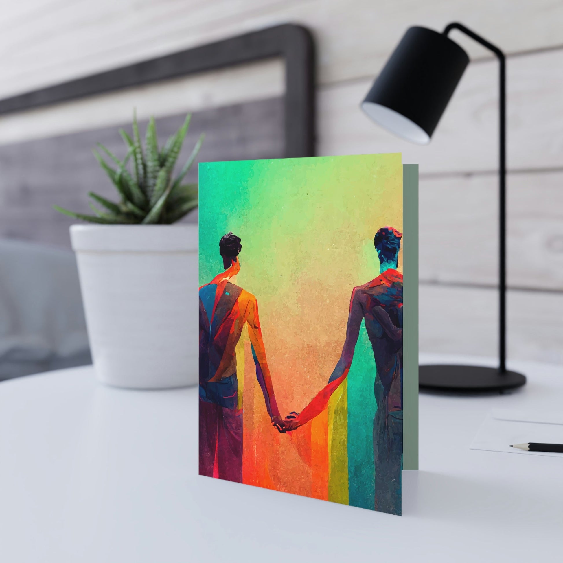 Blank Greeting Card - Against The World - LGBTQIA+ Queer Pride Blank Greeting Card