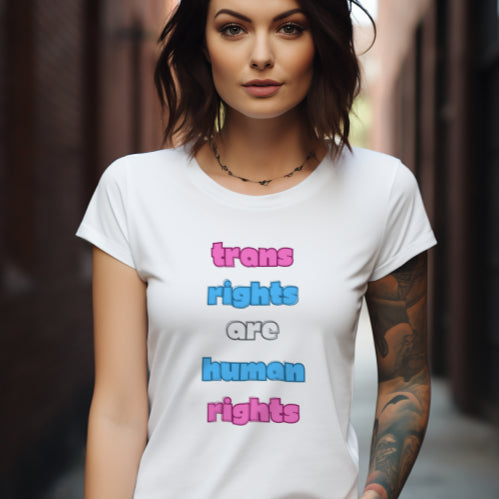 T-Shirt - Trans Rights Heavyweight Crewneck T-Shirt