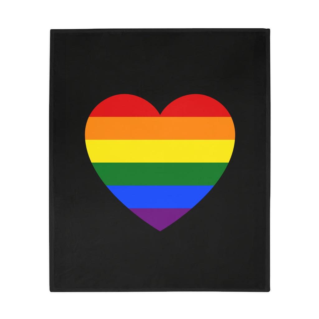 Throw Blanket - Pride Heart - Fleece Throw Blanket