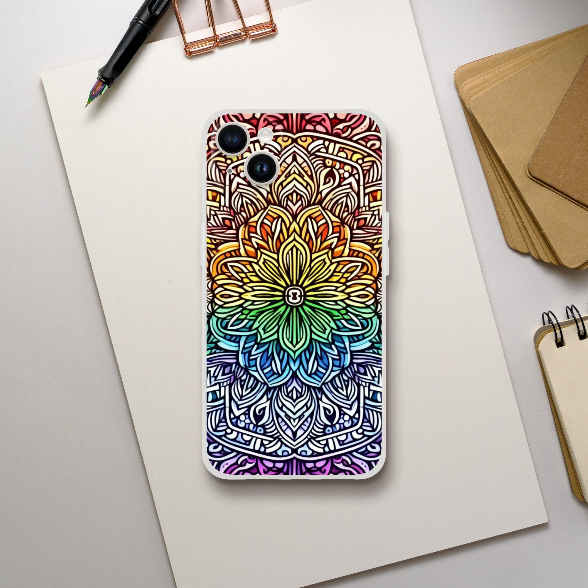 Mobile Phone Case - Stained Glass Pride Shield - IPhone Case - Samsung Case - Clear - Flexi - Bio - Slim - Tough - LGBTQIA+ Mobile Phone Cases