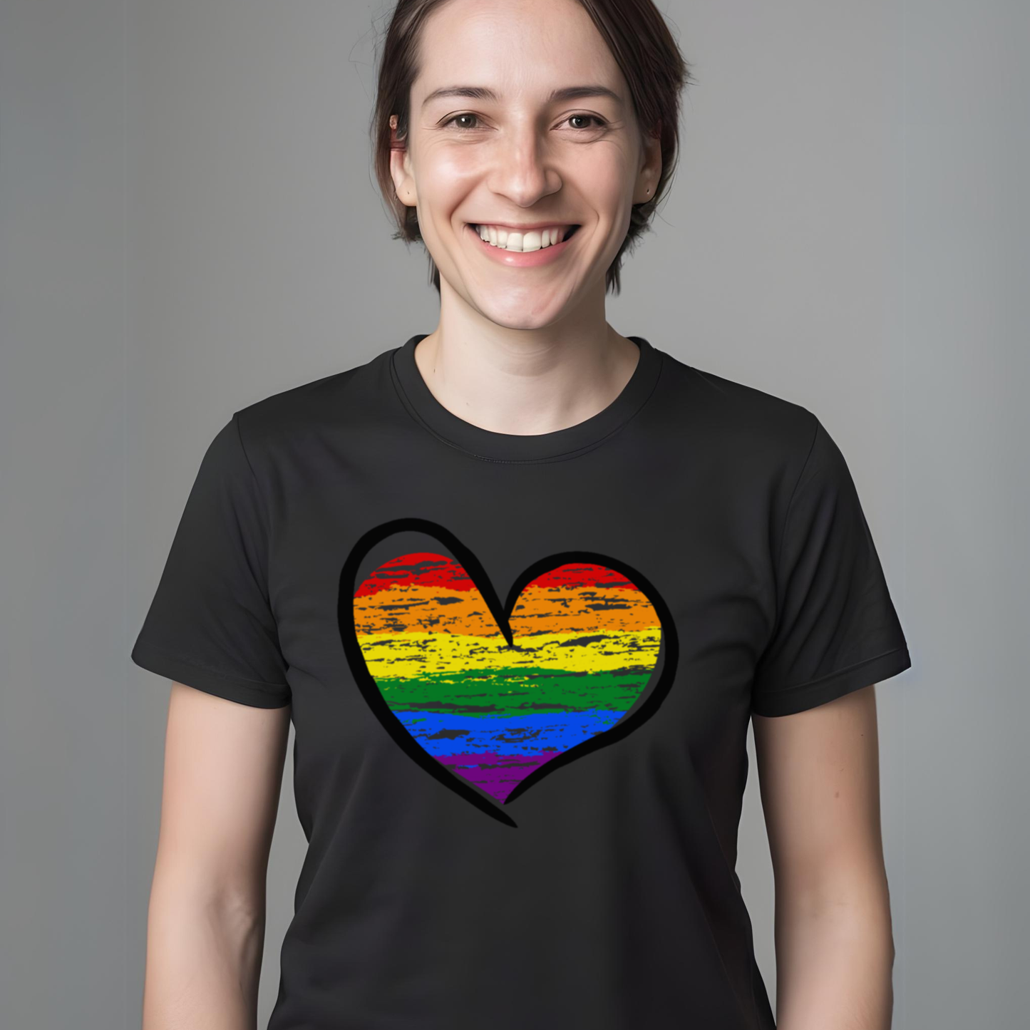 Gay Heart Heavyweight T-shirt