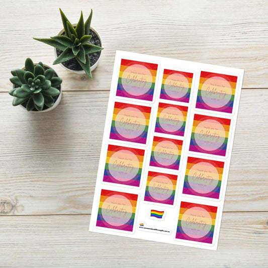 Sticker Sheets - Thank You For Celebrating Stickers Sheet - LGBTQIA+ Queer