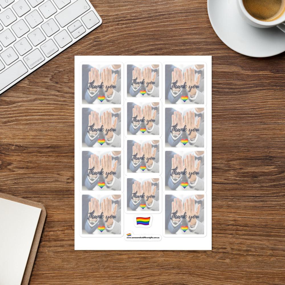 Sticker Sheets - Thank You Hubbies Stickers Sheet - LGBTQIA+ Queer