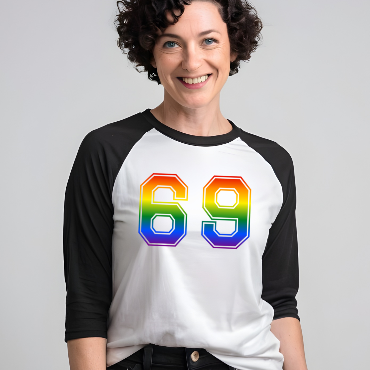 LGBTQIA+ Queer Pride Go Sports 3/4 Sleeve Raglan T-Shirt