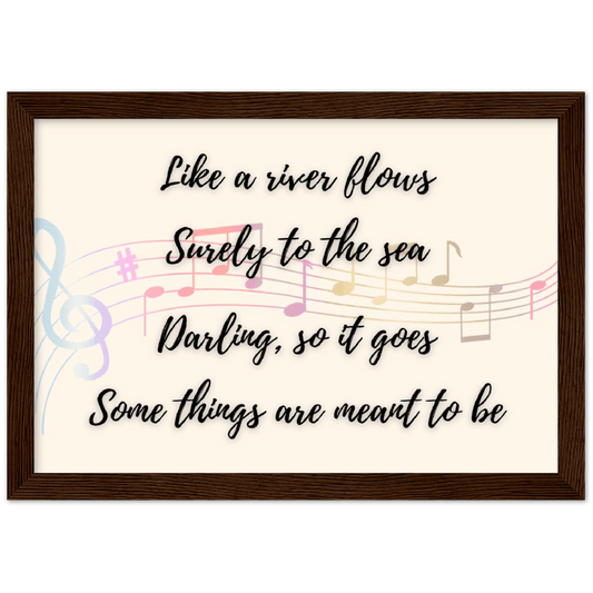 Wall Art - Meant To Be - Loved Lyrics Series | LGBTQIA+ Queer Wall Art